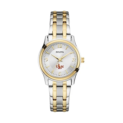 Women's Bulova Silver/Gold ULM Warhawks Classic Two-Tone Round Watch