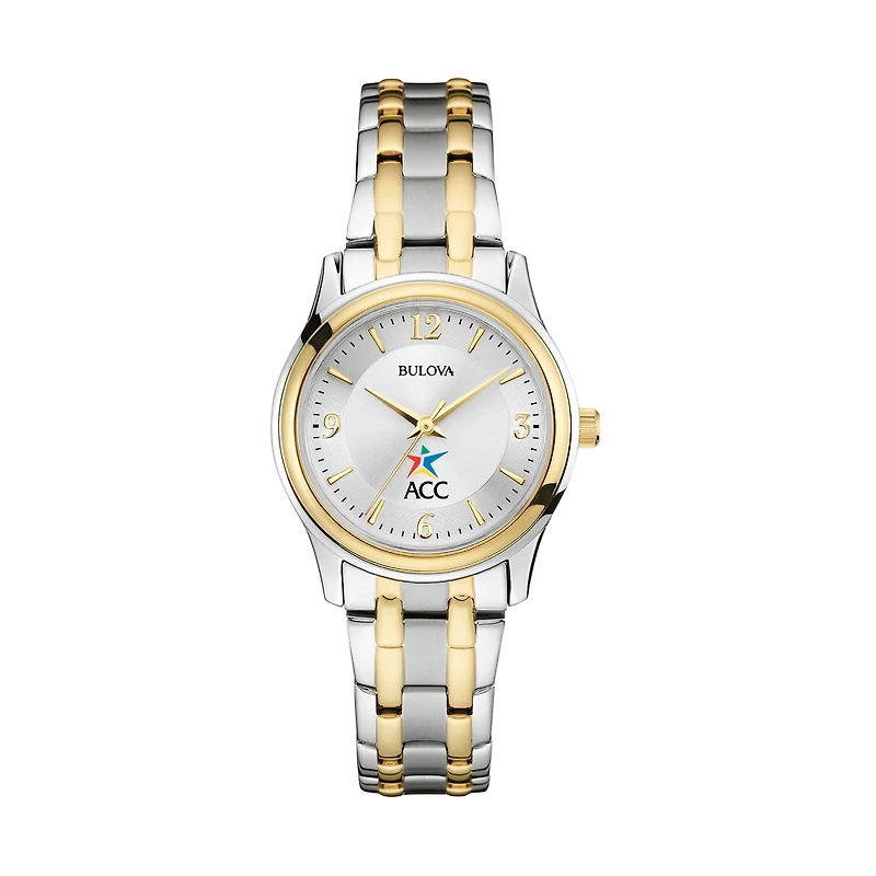 Women's Bulova Silver/Gold Austin Community College Classic Two-Tone Round Watch