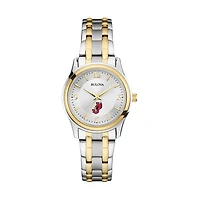 Women's Bulova Silver/Gold William Jewell Cardinals Classic Two-Tone Round Watch