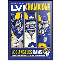 Phenom Gallery Los Angeles Rams Super Bowl LVI Champions 18'' x 24'' Deluxe Framed Serigraph Print