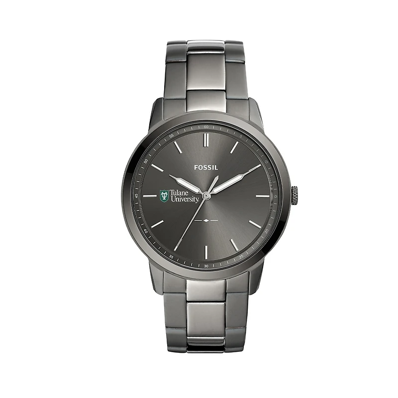 Fossil Tulane Green Wave The Minimalist Three-Hand Smoke Watch