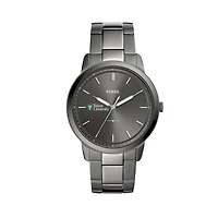 Fossil Tulane Green Wave The Minimalist Three-Hand Smoke Watch