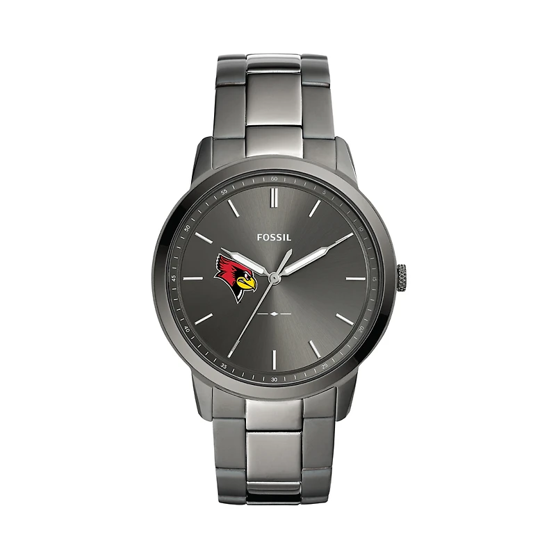 Fossil Illinois State Redbirds The Minimalist Three-Hand Smoke Watch