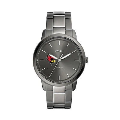 Fossil Illinois State Redbirds The Minimalist Three-Hand Smoke Watch