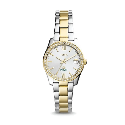 Women's Fossil Silver/Gold Point Loma Sea Lions Scarlette Mini Two-Tone Stainless Steel Watch