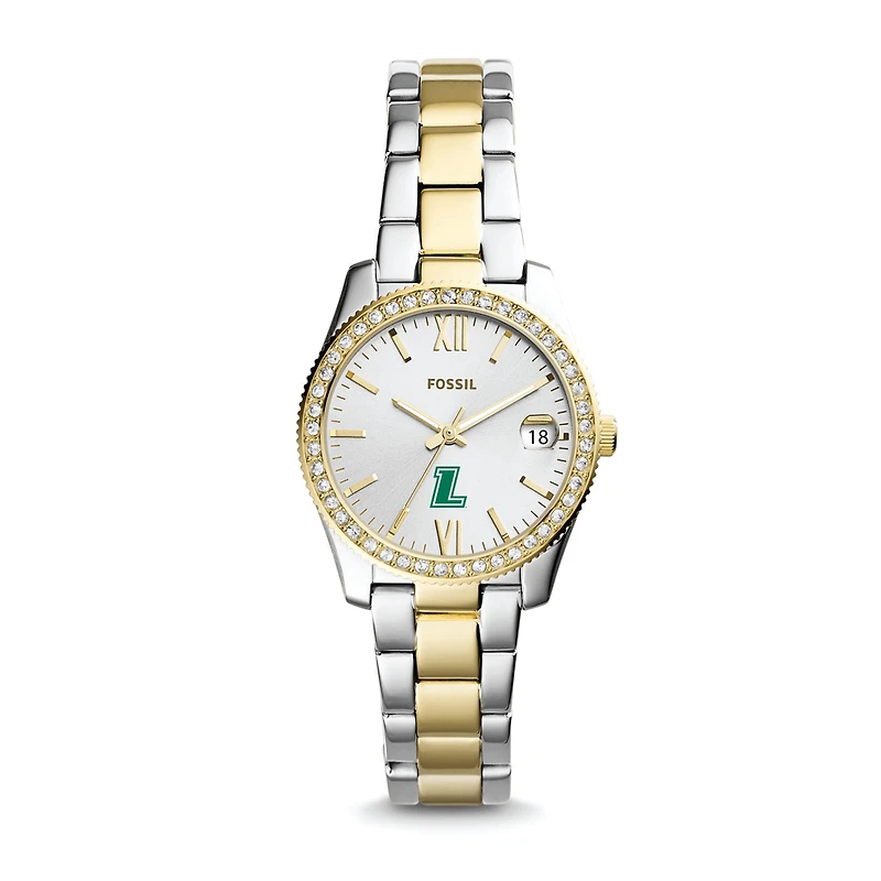 Women's Fossil Silver/Gold Loyola Greyhounds Scarlette Mini Two-Tone Stainless Steel Watch