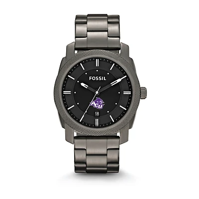 Fossil Abilene Christian University Wildcats Machine Smoke Stainless Steel Watch