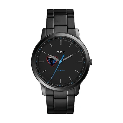 Fossil Black DePaul Blue Demons The Minimalist Slim Stainless Steel Watch
