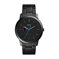 Fossil Black DePaul Blue Demons The Minimalist Slim Stainless Steel Watch