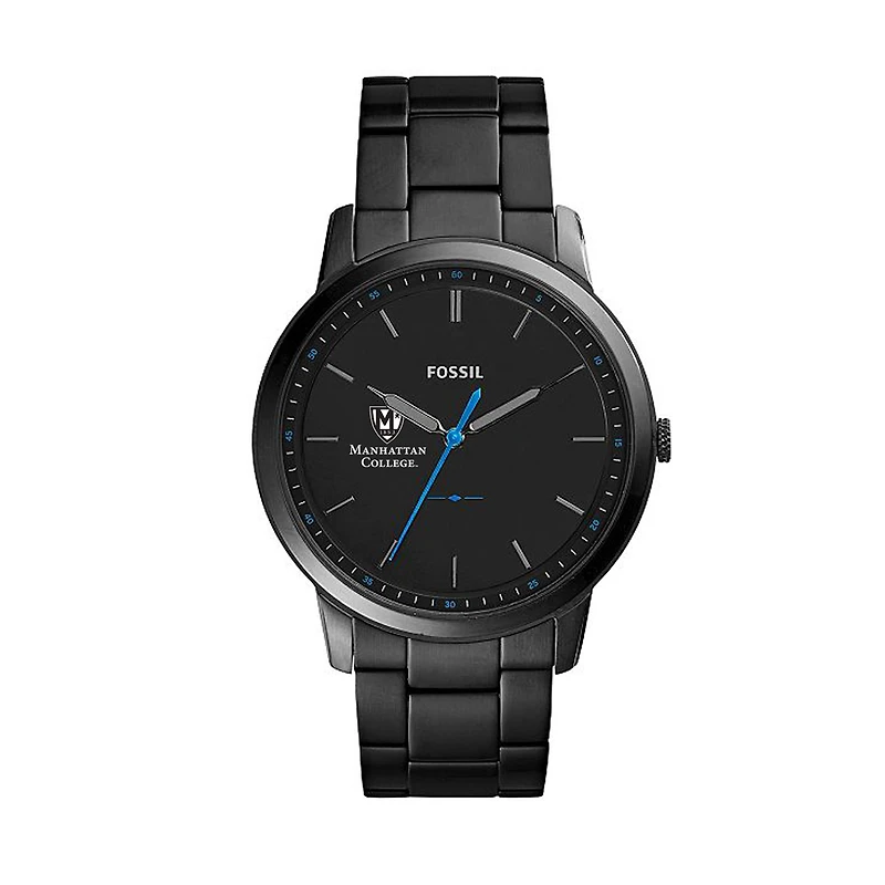 Fossil Black Manhattan Jaspers The Minimalist Slim Stainless Steel Watch