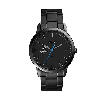 Fossil Black Manhattan Jaspers The Minimalist Slim Stainless Steel Watch
