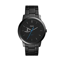 Fossil Black Norfolk State Spartans The Minimalist Slim Stainless Steel Watch