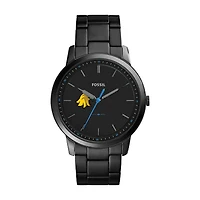 Fossil Black SUNY Brockport Golden Eagles The Minimalist Slim Stainless Steel Watch