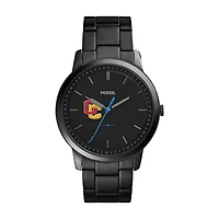 Fossil Black Oberlin Yeomen The Minimalist Slim Stainless Steel Watch