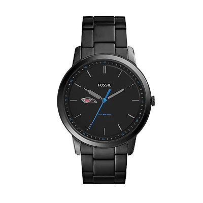 Fossil Black Southern Oregon Raiders The Minimalist Slim Stainless Steel Watch