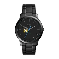 Fossil Black Northwestern Ohio Racers The Minimalist Slim Stainless Steel Watch