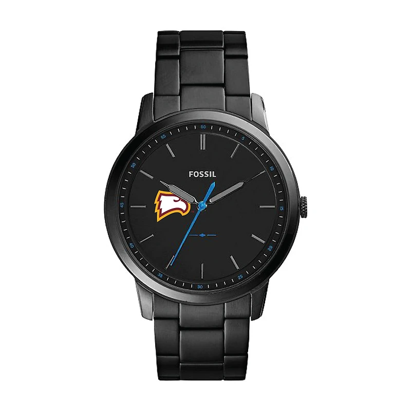 Fossil Black Winthrop Eagles The Minimalist Slim Stainless Steel Watch