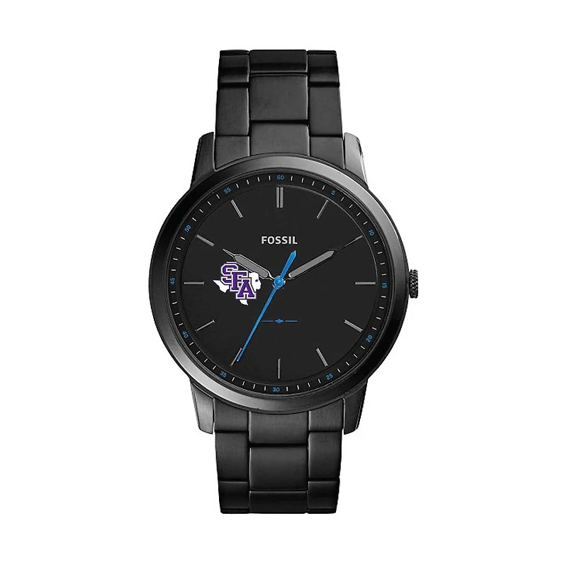 Fossil Black Stephen F Austin Lumberjacks The Minimalist Slim Stainless Steel Watch