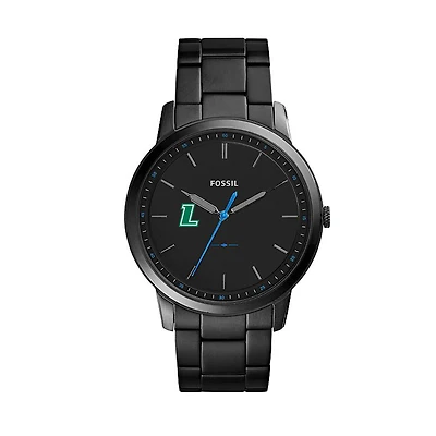 Fossil Black Loyola Greyhounds The Minimalist Slim Stainless Steel Watch