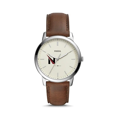 Fossil Northwestern Ohio Racers The Minimalist Brown Leather Watch