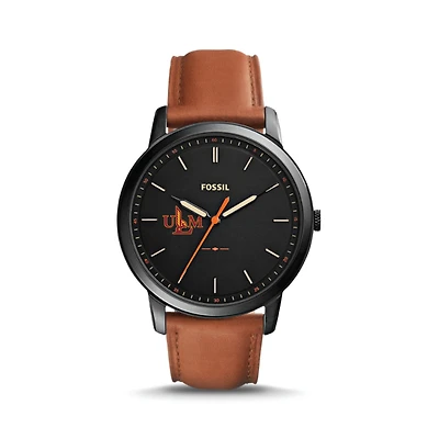 Fossil ULM Warhawks The Minimalist Slim Light Brown Leather Watch