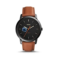 Fossil CUNY Baruch College The Minimalist Slim Light Brown Leather Watch
