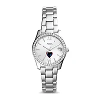 Women's Fossil Silver DePaul Blue Demons Scarlette Mini Three-Hand Date Watch