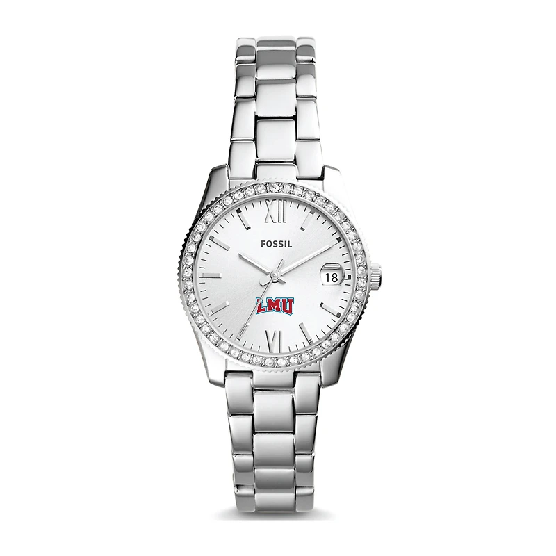 Women's Fossil Silver Loyola Marymount Lions Scarlette Mini Three-Hand Date Watch