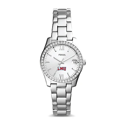 Women's Fossil Silver Loyola Marymount Lions Scarlette Mini Three-Hand Date Watch