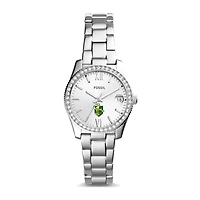 Women's Fossil Silver Clarkson Golden Knights Scarlette Mini Three-Hand Date Watch