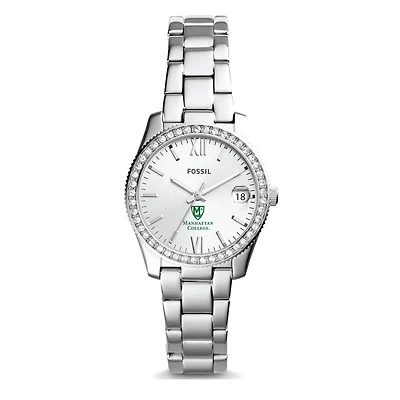 Women's Fossil Silver Manhattan Jaspers Scarlette Mini Three-Hand Date Watch