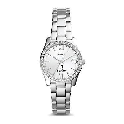 Women's Fossil Silver Berklee College of Music Scarlette Mini Three-Hand Date Watch