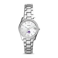 Women's Fossil Silver Abilene Christian University Wildcats Scarlette Mini Three-Hand Date Watch