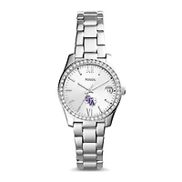 Women's Fossil Silver Stephen F Austin Lumberjacks Scarlette Mini Three-Hand Date Watch