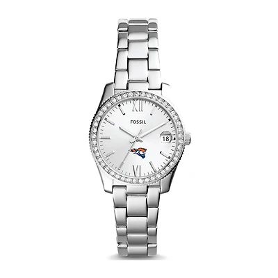 Women's Fossil Silver Carroll University Pioneers Scarlette Mini Three-Hand Date Watch
