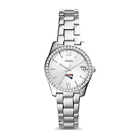 Women's Fossil Silver Carroll University Pioneers Scarlette Mini Three-Hand Date Watch
