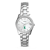Women's Fossil Silver Loyola Greyhounds Scarlette Mini Three-Hand Date Watch