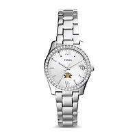 Women's Fossil Silver Northern Kentucky University Norse Scarlette Mini Three-Hand Date Watch