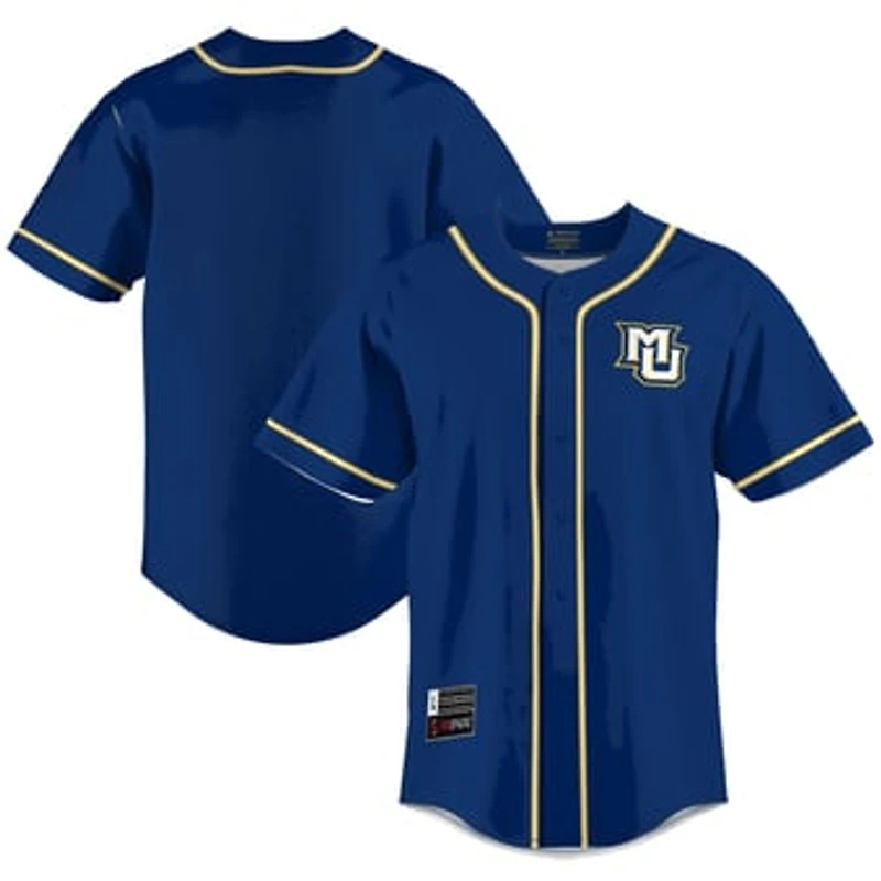 Men's GameDay Greats  Blue Marquette Golden Eagles  Lightweight Baseball Jersey