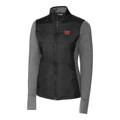 Women's Cutter & Buck Washington Commanders Stealth Quilted Full-Zip Windbreaker Jacket