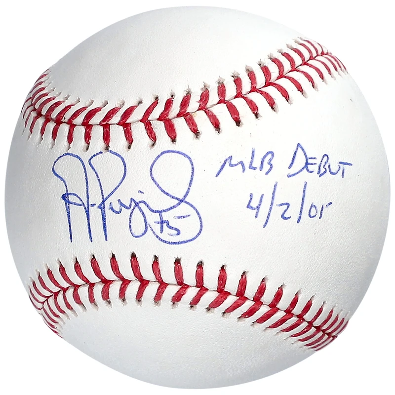 Albert Pujols St. Louis Cardinals Autographed Baseball with ''MLB Debut 4/2/01'' Inscription