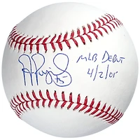 Albert Pujols St. Louis Cardinals Autographed Baseball with ''MLB Debut 4/2/01'' Inscription
