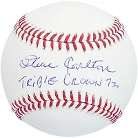 Steve Carlton Philadelphia Phillies Autographed Baseball with ''TRIPLE CROWN 72'' Inscription