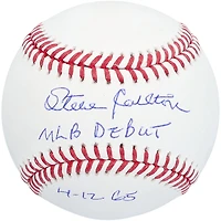 Steve Carlton Philadelphia Phillies Autographed Baseball with ''MLB DEBUT 4-12-65'' Inscription