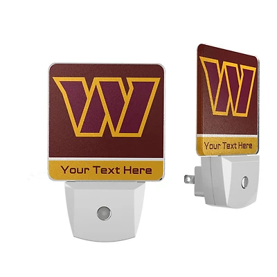 Washington Commanders Personalized 2-Piece Nightlight Set