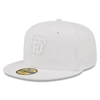 Men's New Era San Francisco Giants White on White 59FIFTY Fitted Hat