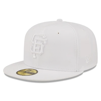 Men's New Era San Francisco Giants White on White 59FIFTY Fitted Hat
