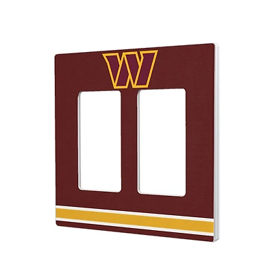 Washington Commanders Stripe Double Rocker Light Switch Plate