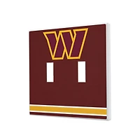 Washington Commanders Stripe Double Toggle Light Switch Plate