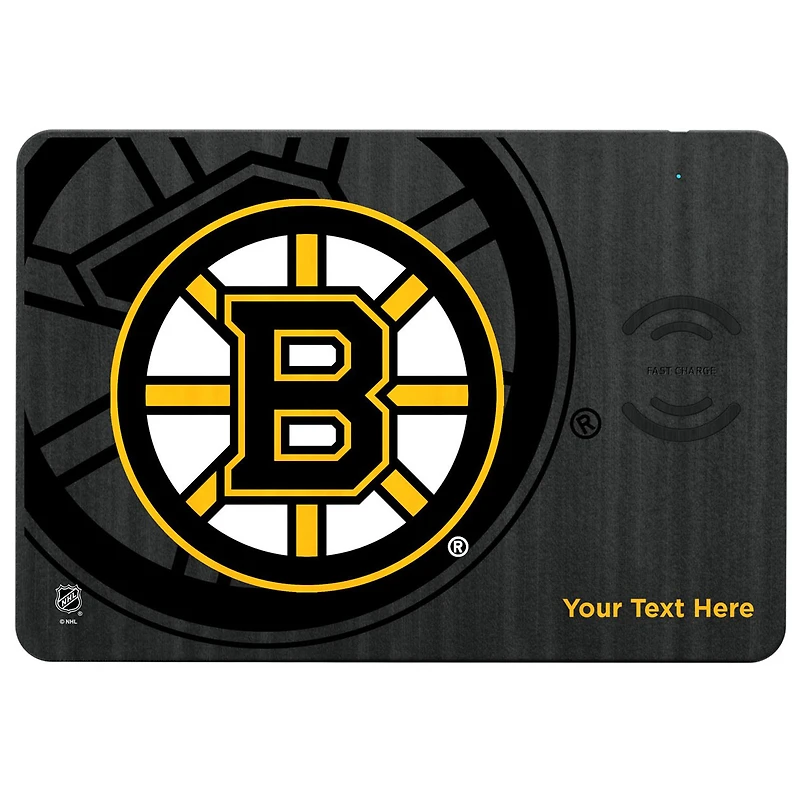Boston Bruins Personalized Wireless Charger & Mouse Pad